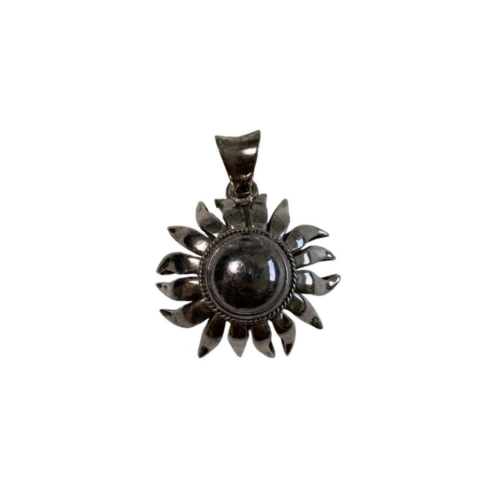 Vintage Sterling Silver Sun Pendant
